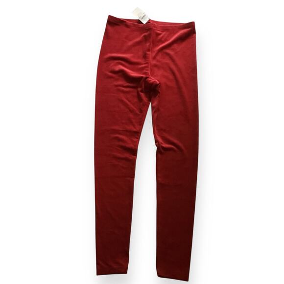 NWT Tea Collection velour leggings in Red Wagon - Picture 1 of 3